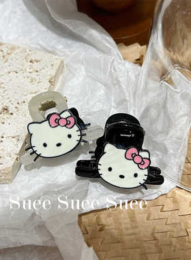 韩国东大门可爱kitty卡通mini刘海碎发鲨鱼抓夹减龄少女ins小发夹