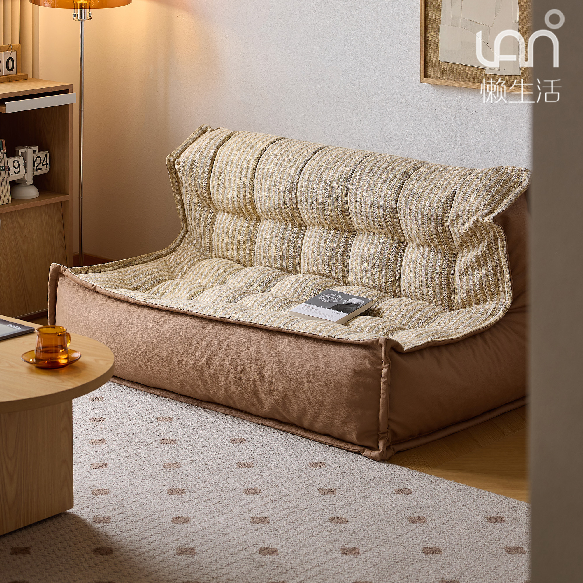 懒生活布艺沙发双人客厅日式可躺可睡大型人类狗窝卧室单人小沙发,住宅家具,布艺沙发,淘宝优惠券,粉丝福利购,淘宝优惠卷