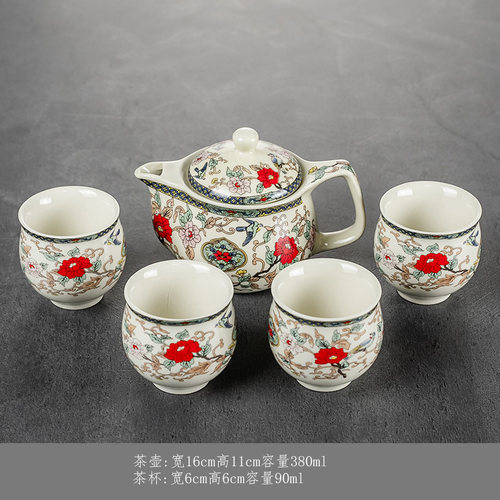 青花双层隔热防烫功夫茶杯