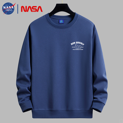 专柜品质纯棉加绒加厚圆领卫衣男