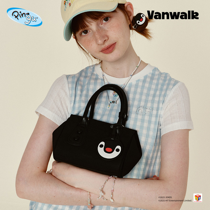 VANWALK Pingu企鹅单肩斜挎手提小包女生通勤出门上班杂物小拎包