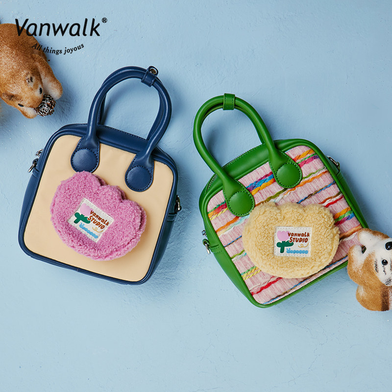 vanwalk单肩斜挎印花小日韩时尚