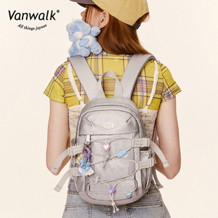 VANWALK户外出游迷你双肩包少女旅游小型书包轻便登山徒步小背包