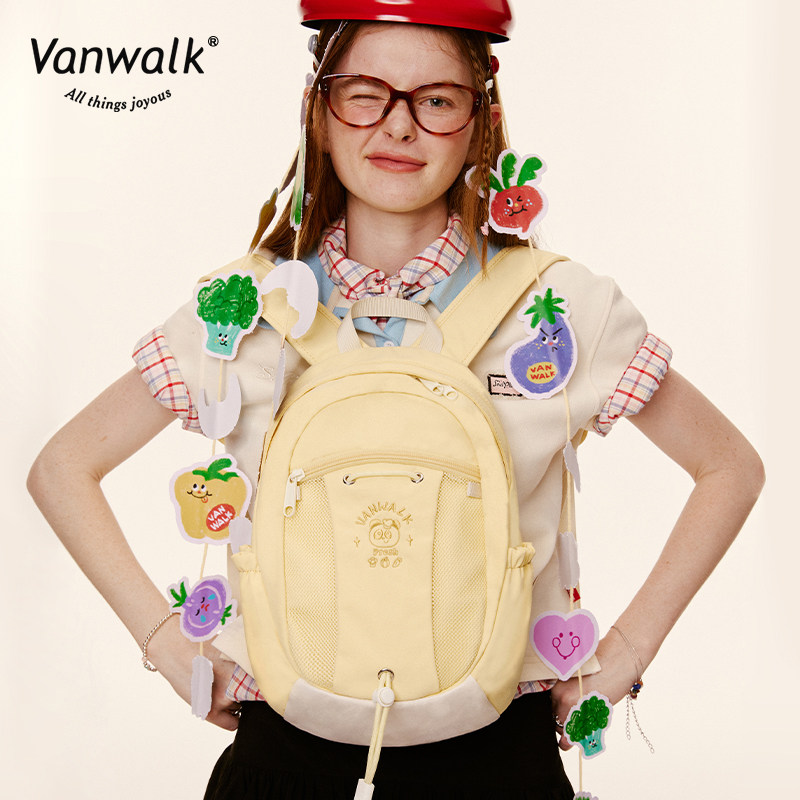 VANWALK fun market可爱日系学院风少女初高中生小书包休闲双肩包