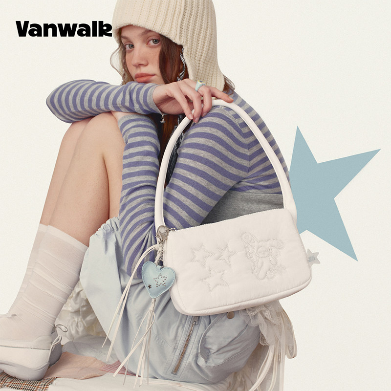 VANWALK/出走休闲hobo单肩腋下包