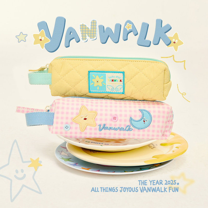 VANWALK幸运星 品牌原创开学指南笔筒笔袋手拿简约学生文具铅笔袋图片
