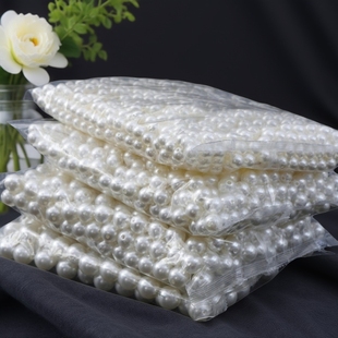 仿珍珠3 diy手工饰品配件珠子 40mm直孔散珠圆珠手链串珠礼品