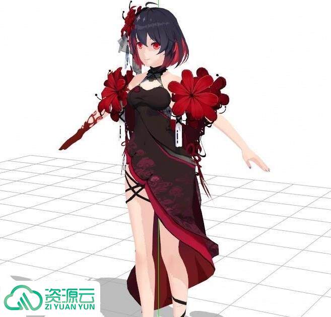 次世代 zb zbursh ·崩坏三希儿新年时装模型两套(内含mmd骨骼)