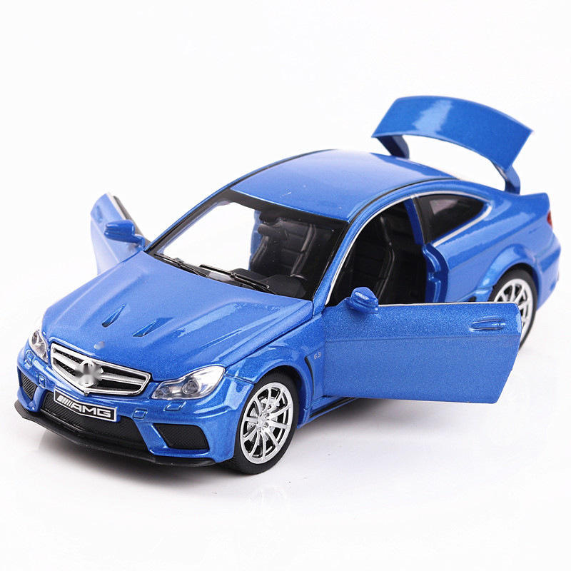 新款 （盒装）嘉业玩具c63汽车模型1:32声光小汽车混批一件代
