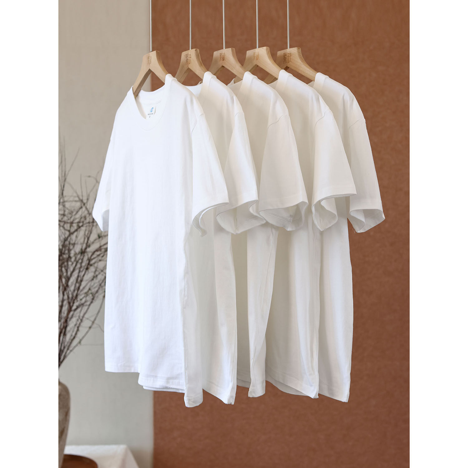 2026夏季新款全棉白色短袖T恤圆领纯色简约百搭休闲宽松男女通用