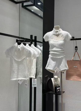 ueelook花漾温柔甜妹风气质花朵蕾丝拼接上衣针织打底毛衫