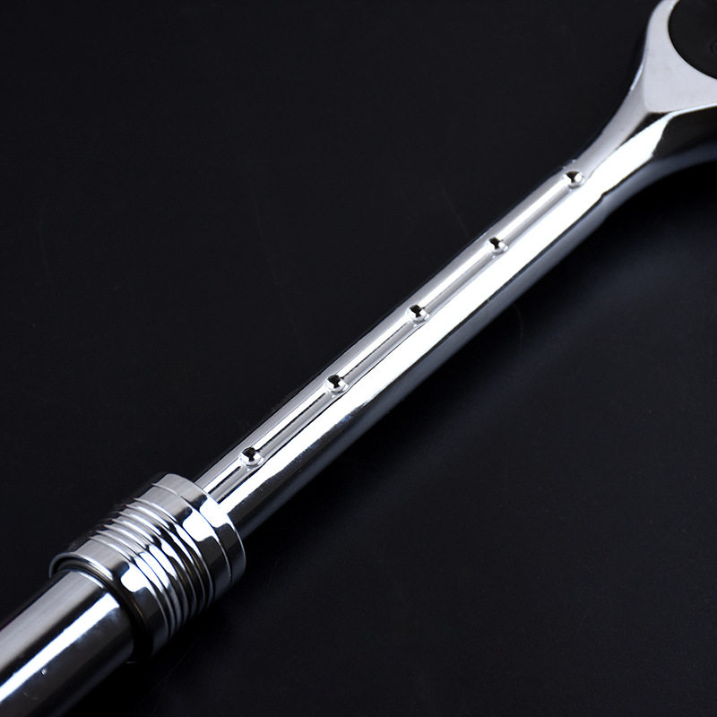 伸缩棘轮扳手72齿伸缩柄快速棘轮扳手可伸缩加长汽修大飞快速扳手