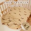 婴儿床床笠纯棉纱布宝宝床垫套新生儿童四季床单罩拼接床专用定制