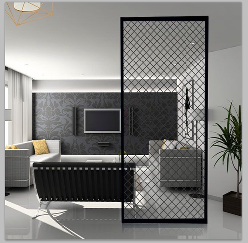 铁艺屏风隔断镂空菱形铁丝网格办公室火锅店餐厅酒吧工业吊顶装饰