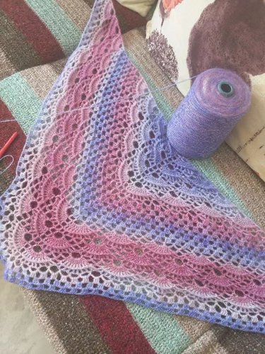 长段然渐变中细柔软手工编织毛线