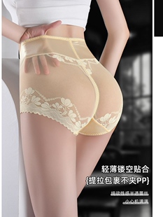 ins个性 女人性感美体速干纯欲风三角裤 爆款 高腰收腹提臀蕾丝内裤