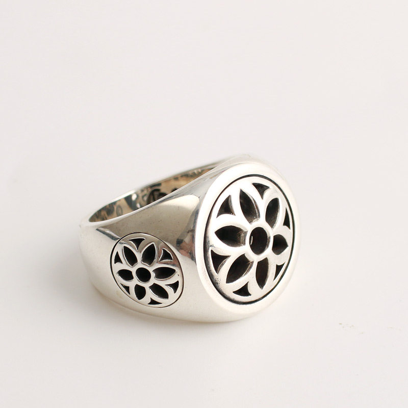 金馨手工925银三樱花戒指