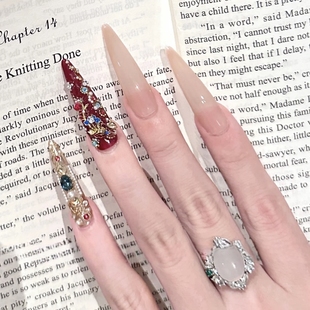 甄嬛护甲熹妃回宫纯手工穿戴甲宫廷风美甲贴片成品钻包材料包