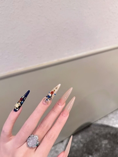 甄嬛护甲熹妃回宫纯手工穿戴甲宫廷风美甲贴片成品钻包材料包