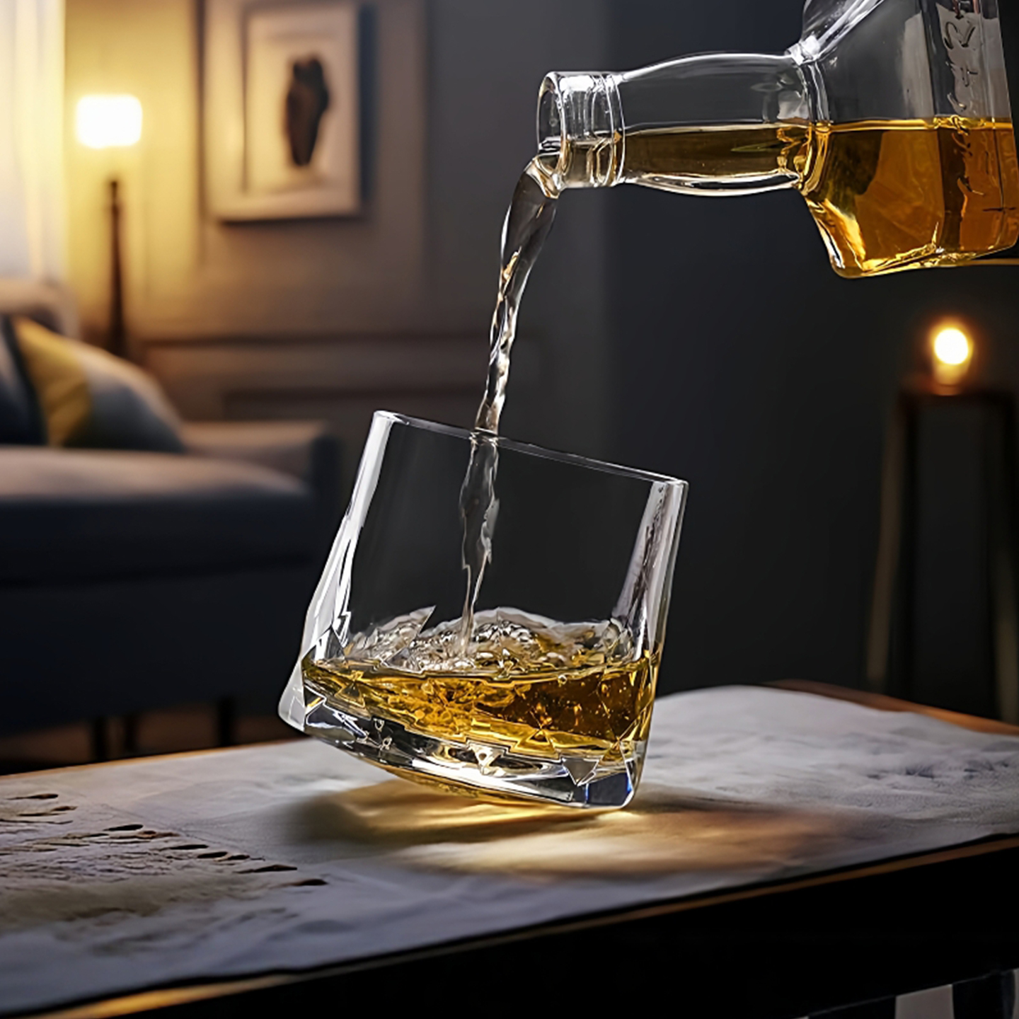 SkyBloom轻奢高端创意威士忌酒杯