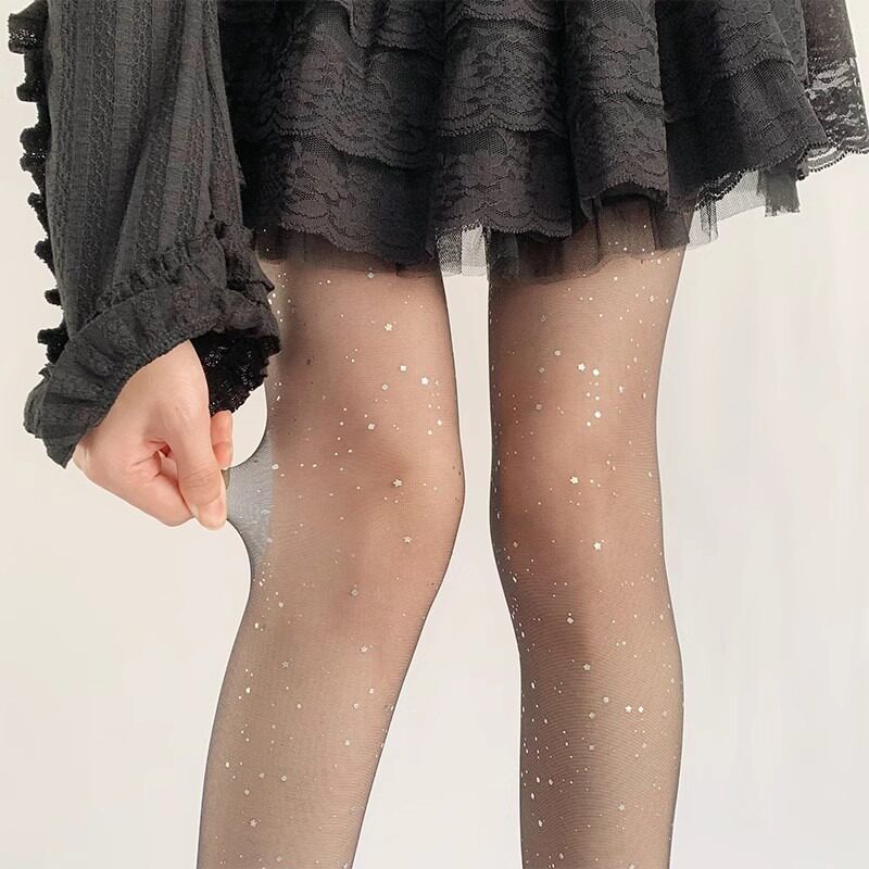 璀璨星河丝袜闪光亮片新款丝袜女性感超薄防勾丝女神蹦迪连裤丝袜