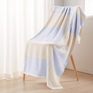 山东孚日洁玉棋盘格浴巾抗菌男女成人洗澡家用柔软吸水不掉毛