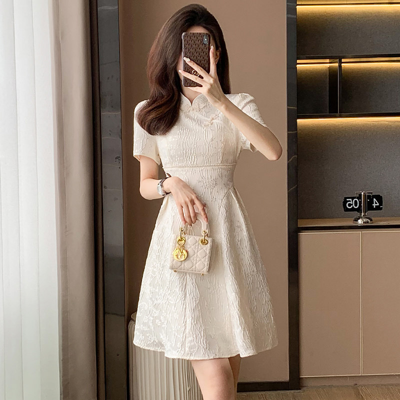 新中式国风连衣裙2024新款夏季高级感复古气质显瘦小个子改良旗袍