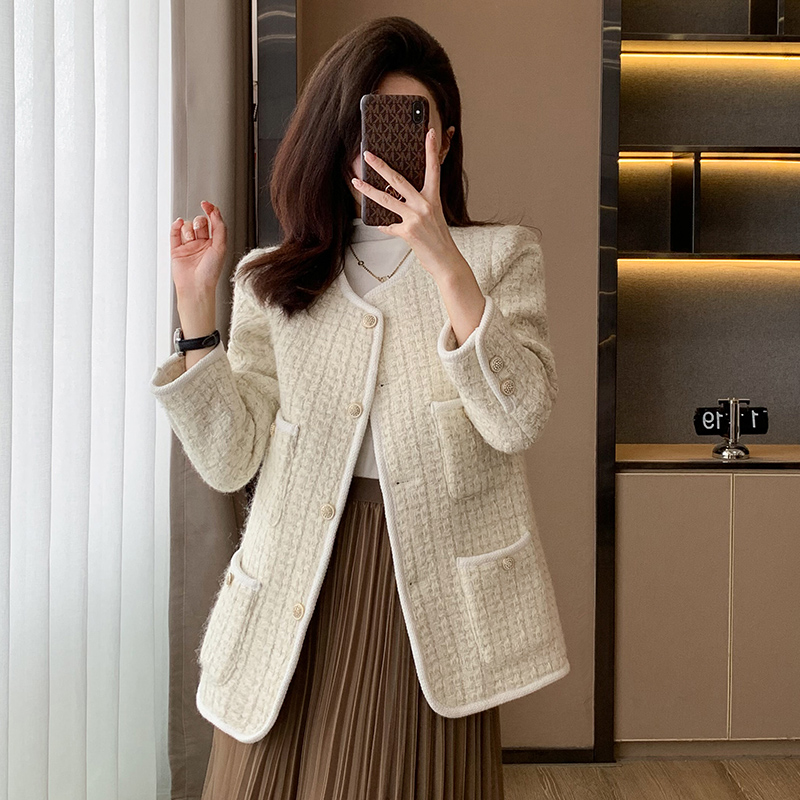 秋冬新款气质减龄外套大衣外套