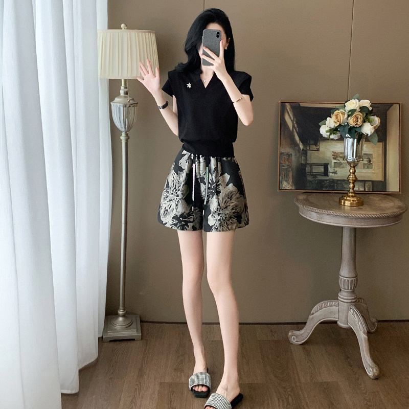 薄款减龄两件套裤子女