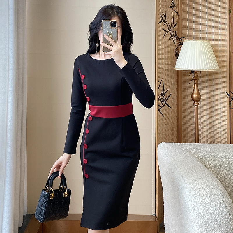 连衣裙女修身包臀气质