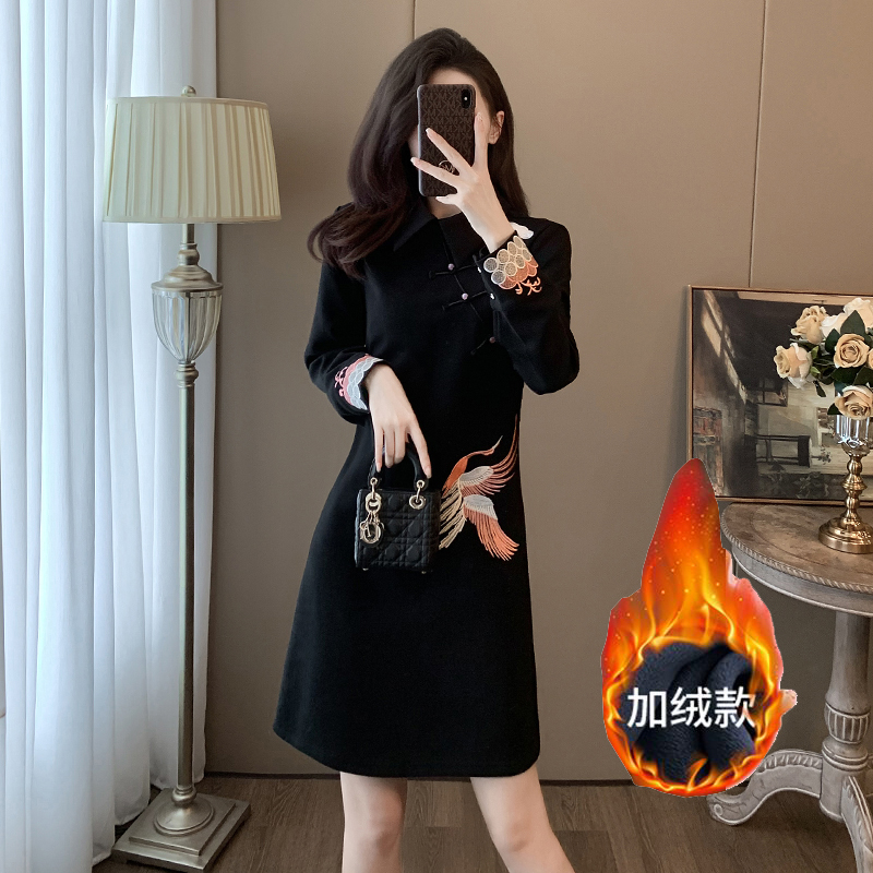 国风改良旗袍新中式新款2025秋冬