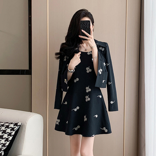 小香风套装女2025新款秋季高级感气质名媛高端小洋装两件套连衣裙