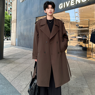 仕登尼英伦风中长款 休闲外套 过膝风衣男士 秋冬双排扣大衣宽松韩版