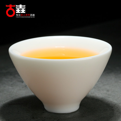 省级大师手工茶杯古垚白瓷
