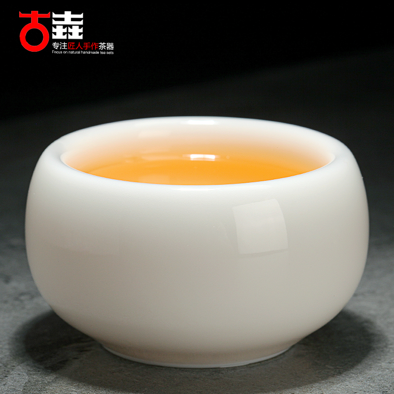 古垚/陈清宜德化白瓷茶杯手工玉瓷品茗杯陶瓷上釉功夫茶具/禅心杯
