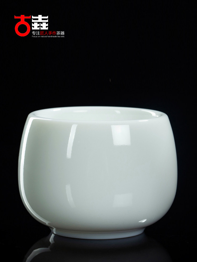 古莲/陈清义手工德化白瓷茶杯柴火青花瓷茶杯功夫大师杯/能量杯