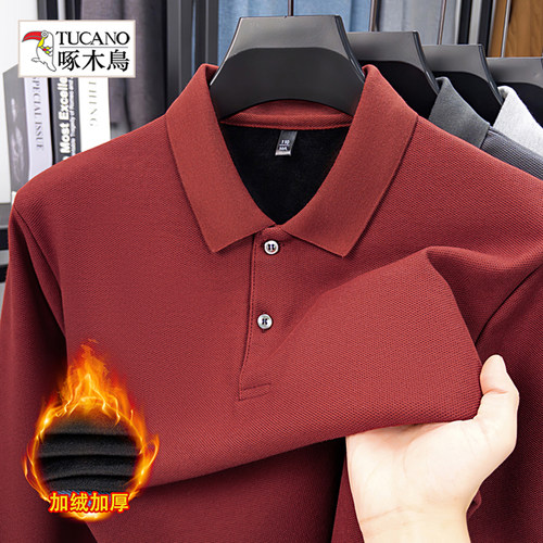 专柜同款啄木鸟纯棉POLO衫男棉t