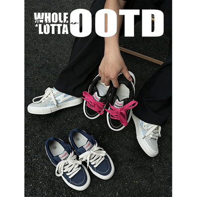 NewRockStarChoppa 春夏潮流百搭板鞋男士休闲厚底学生硫化帆布鞋