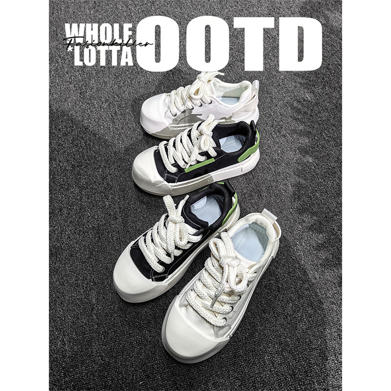 NewRockstarChoppa 小众厚底休闲板鞋男款夏季潮牌百搭帆布运动鞋,流行男鞋,休闲板鞋,淘宝优惠券,粉丝福利购,淘宝优惠卷