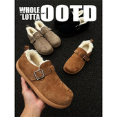 冬季 小土豆 加绒保暖勃肯鞋 NewRockstarChoppa 男一脚蹬穆勒棉鞋