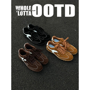 NewRockstarChoppa 复古德训鞋男春季经典百搭休闲运动防滑赛车鞋