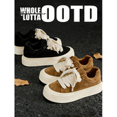 NewRockStarChoppa 百搭运动低帮休闲鞋 秋冬纯色厚底休闲板鞋 男款