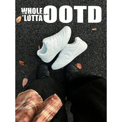 NewRockStarChoppa 低帮情侣德训鞋男春季休闲百搭潮流运动赛车鞋