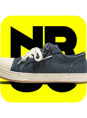 NewRockstarChoppa 春季牛仔拼接情侣厚底休闲板鞋大头帆布鞋男鞋