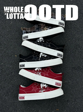 NewRockstarChoppa 厚底帆布鞋男秋季小众星星板鞋学生百搭休闲鞋