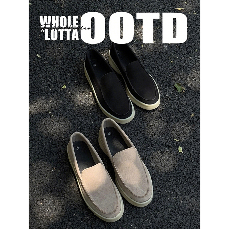 NewRockstarChoppa 一脚蹬老钱风通勤乐福鞋男款秋冬休闲懒人板鞋