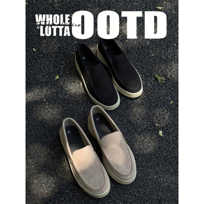 NewRockstarChoppa 一脚蹬老钱风通勤乐福鞋男款秋冬休闲懒人板鞋