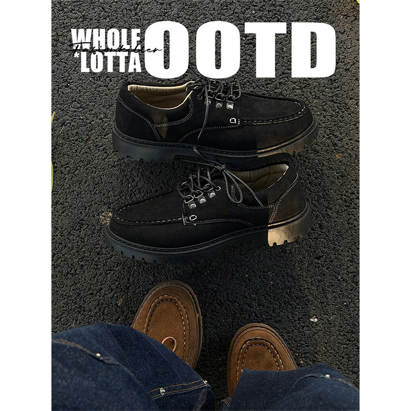 NewRockStarChoppa 小众莫卡辛袋鼠鞋男款秋冬英伦休闲德比小皮鞋,流行男鞋,休闲皮鞋,淘宝优惠券,粉丝福利购,淘宝优惠卷