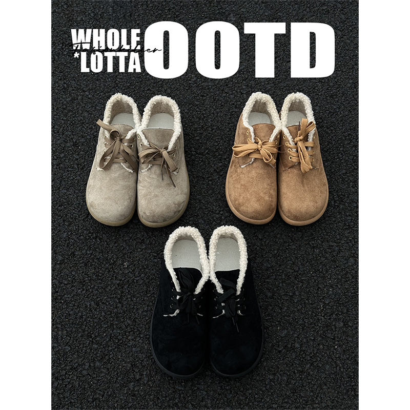 NewRockstarChoppa 加绒复古勃肯鞋男款冬季百搭休闲保暖抗寒棉鞋