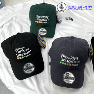 韩国New Era纽亦华新款MTA联名940软顶棒球帽英文刺绣男女帽子潮